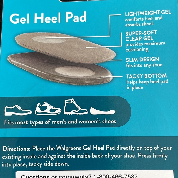 Gel heel pad. One size fits most 1 pair - Picture 5 of 5